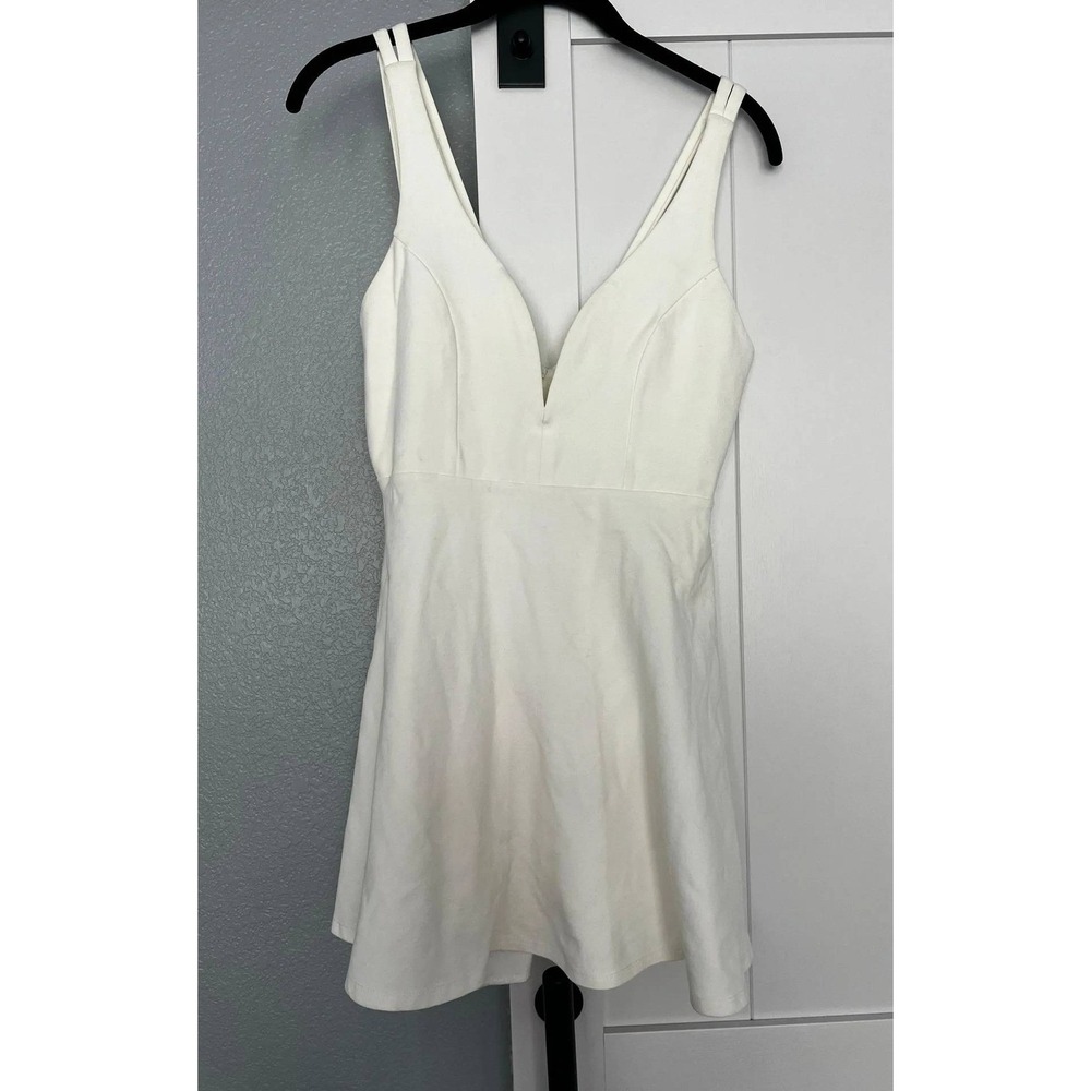 Lulus White Mini Dress‎ V Neck Sleeveless Cocktail Party Dress